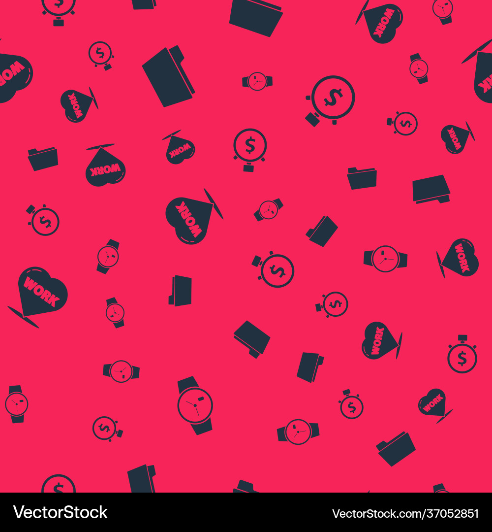 Set wrist watch document folder heart with text Set wrist watch document folder heart with text vector image