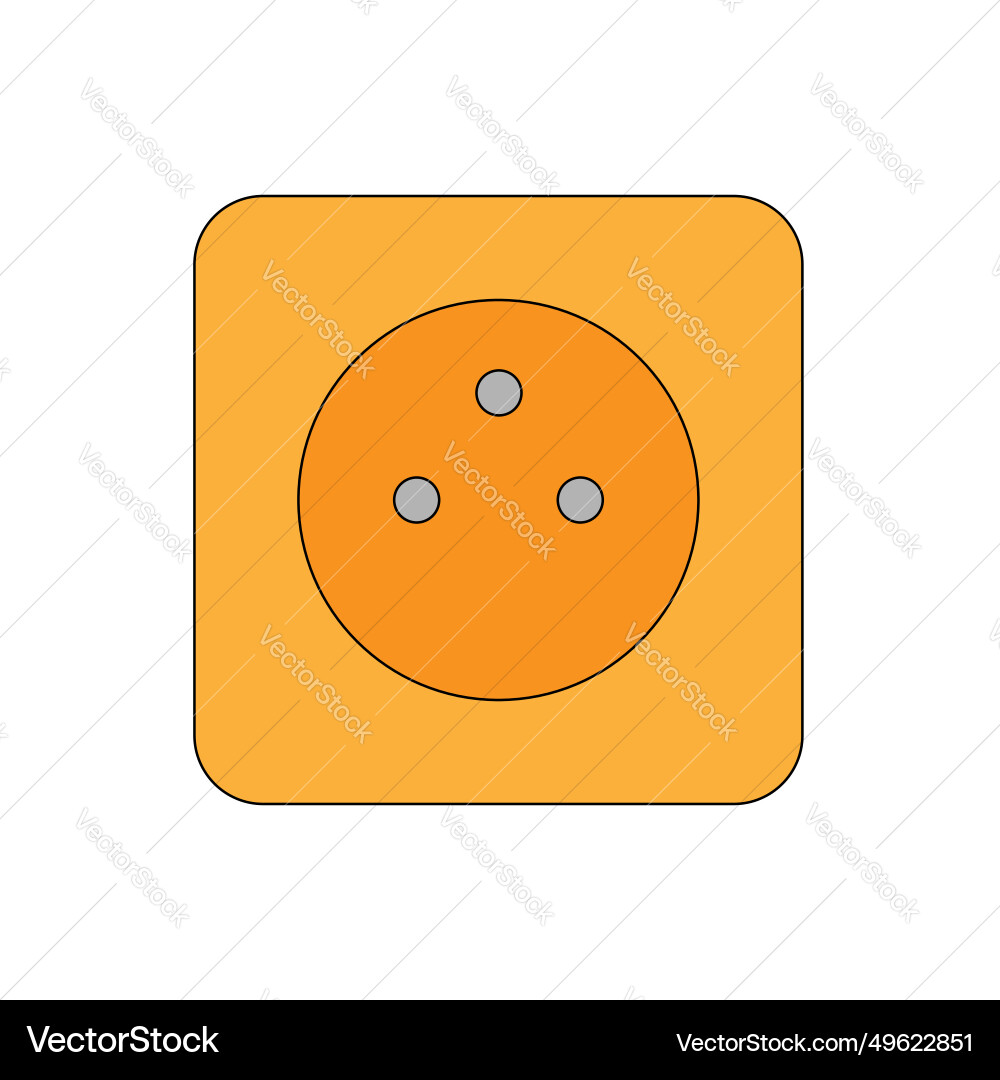 Simple of socket plug icon isolated on background Simple of socket plug icon isolated on background Vector Image