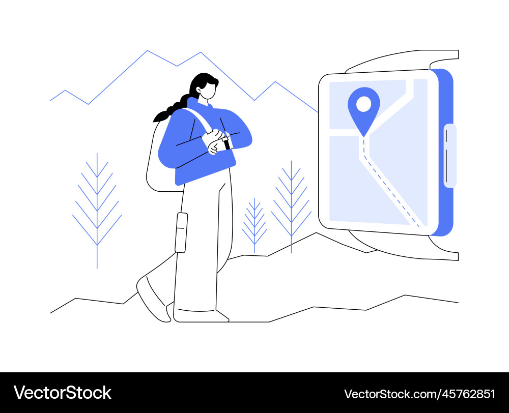 Smartwatch navigation abstract concept Smartwatch navigation abstract concept vector image