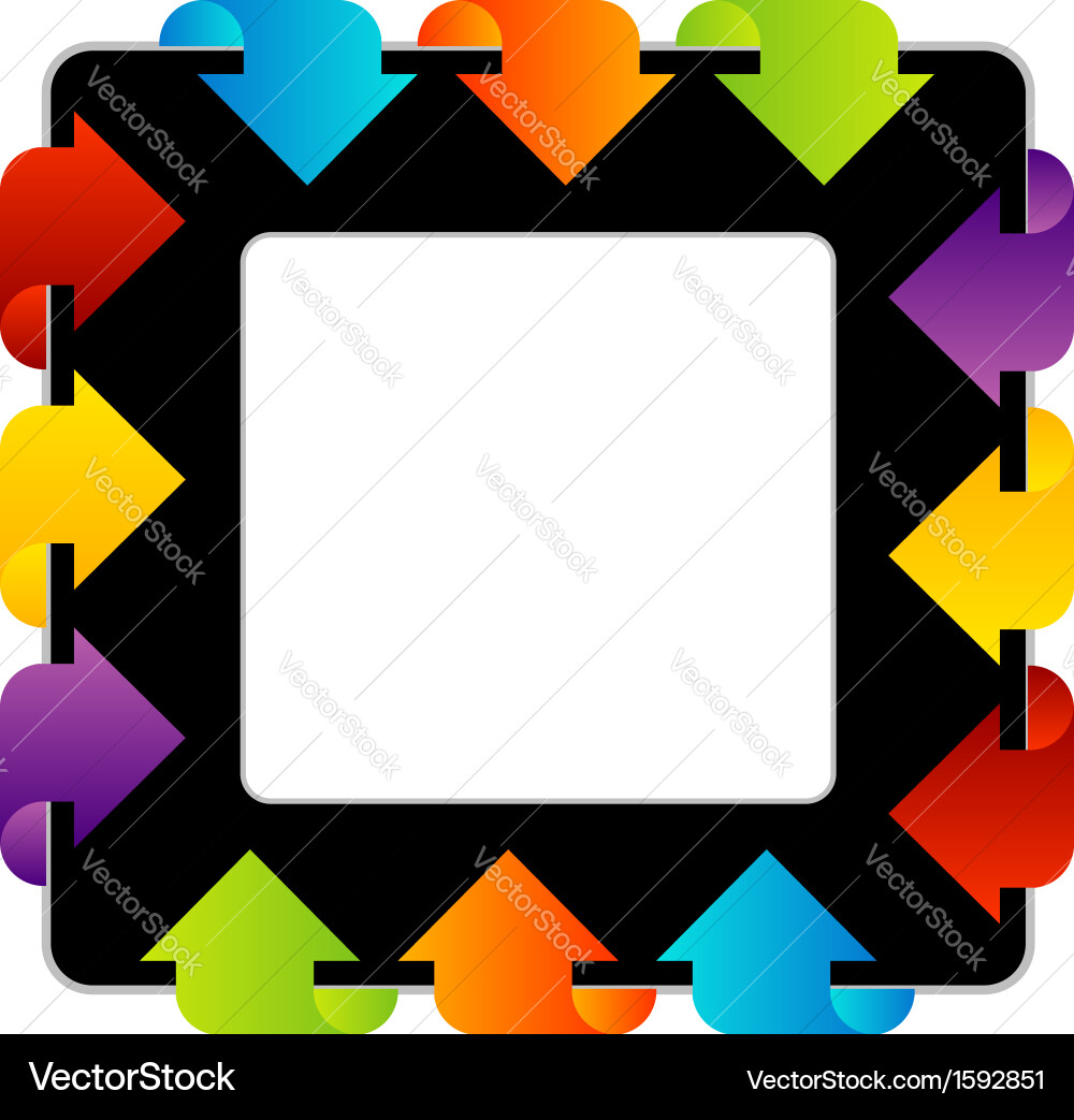 Text box with arrows Vector Image