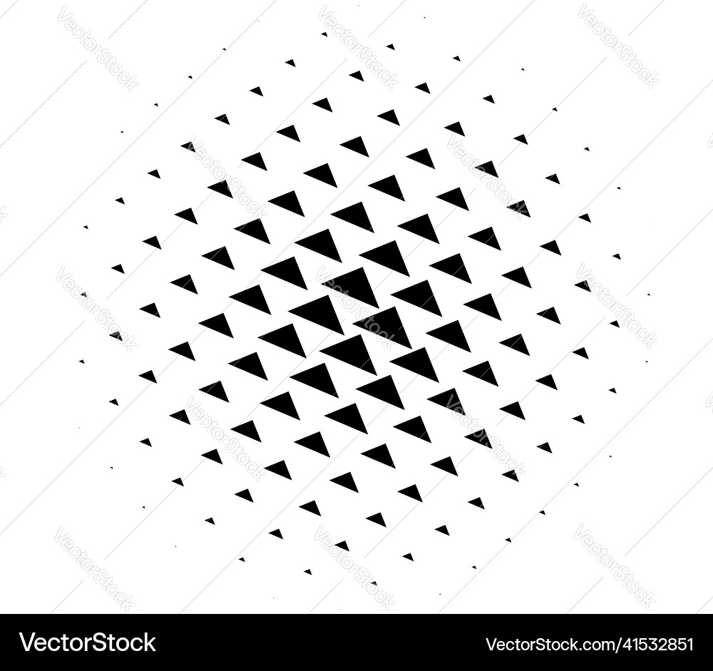 Triangle halftone texture pattern geometric Triangle halftone texture pattern geometric vector image