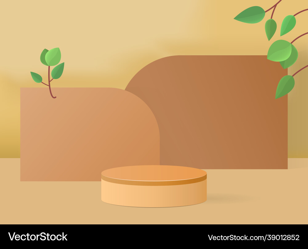 3d rendering with podium 3d rendering with podium vector image