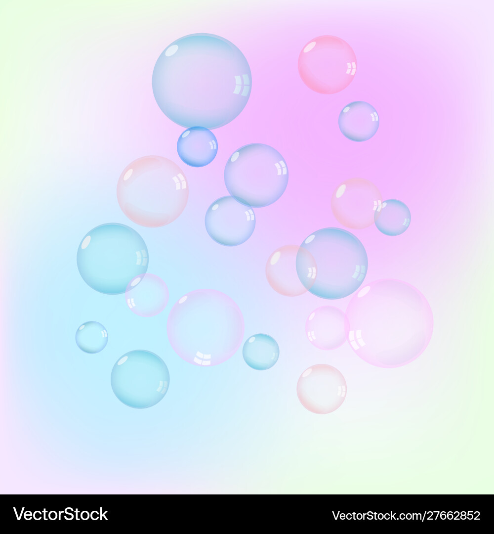 Abstract background with multi-colored soap bubble Abstract background with multi-colored soap bubble Vector Image