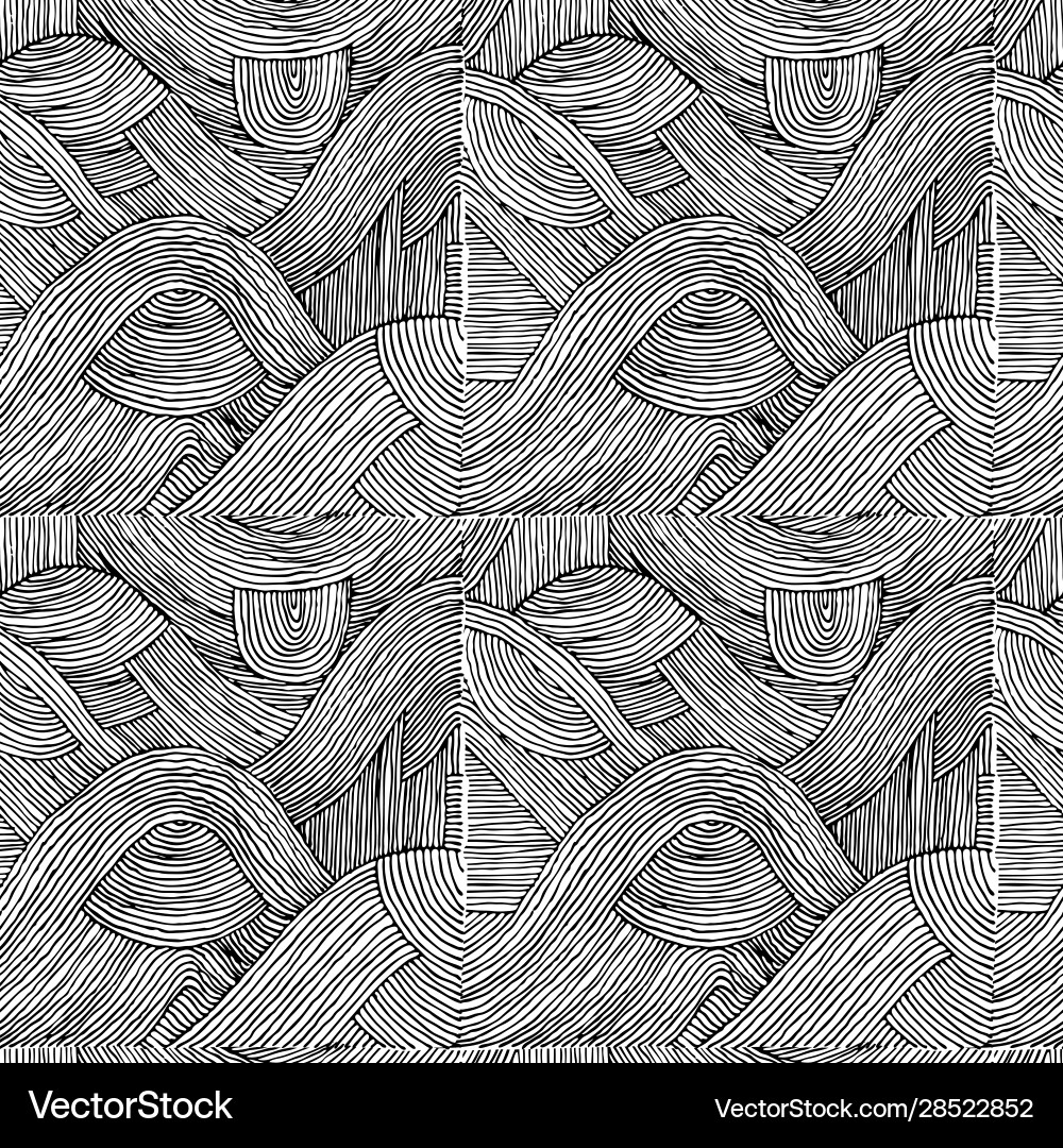 Abstract pattern curved lines grunge boho Abstract pattern curved lines grunge boho vector image