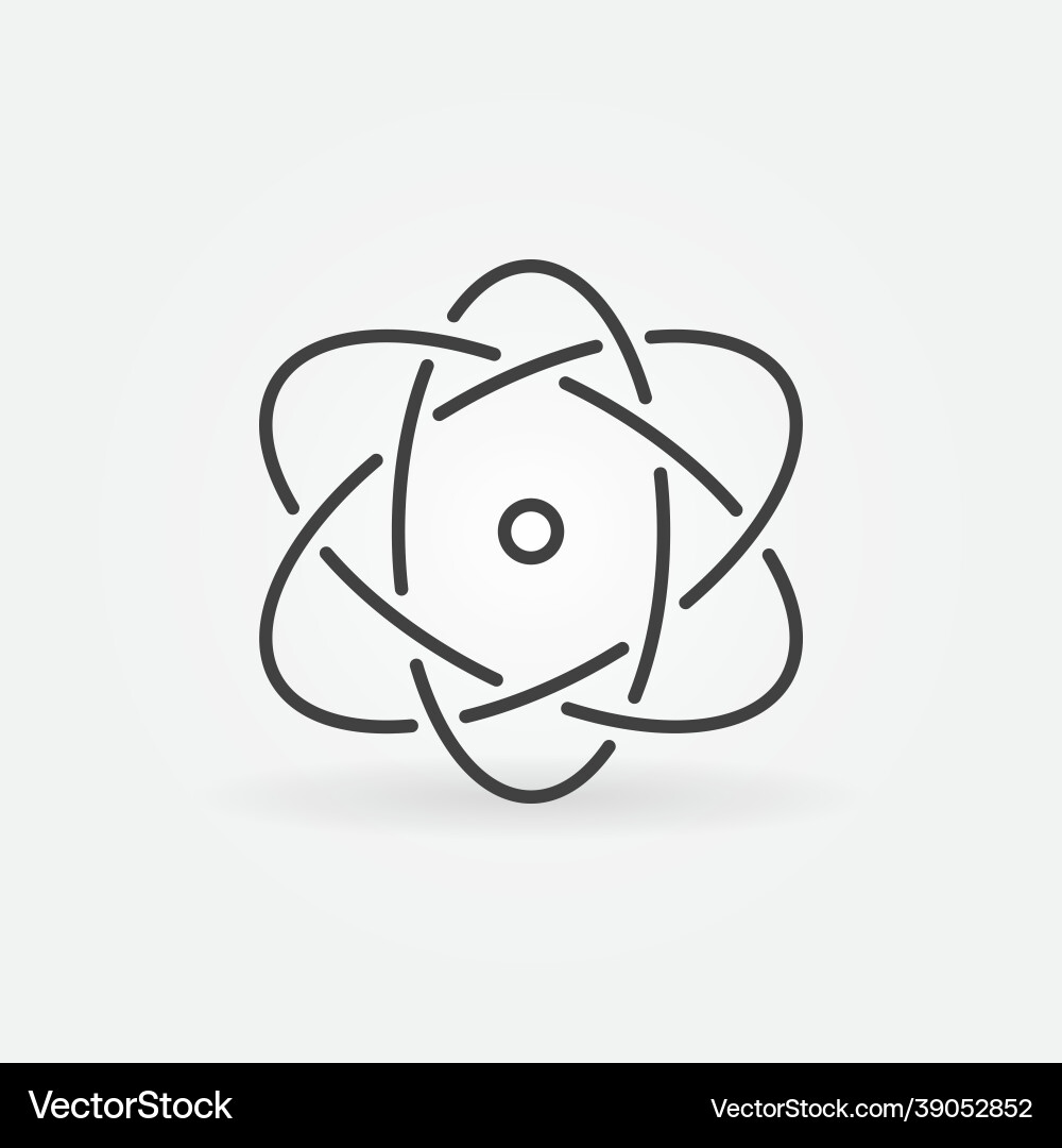Atomic Structure Thin Line Icon vector image