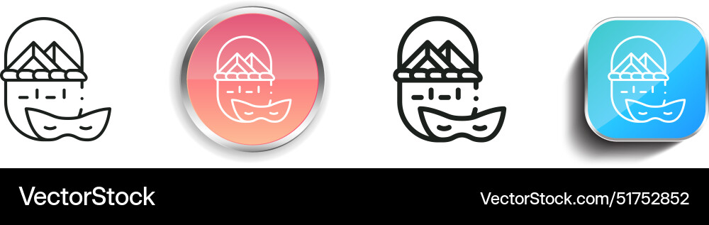 Basket icon thin linear regular and button style vector image