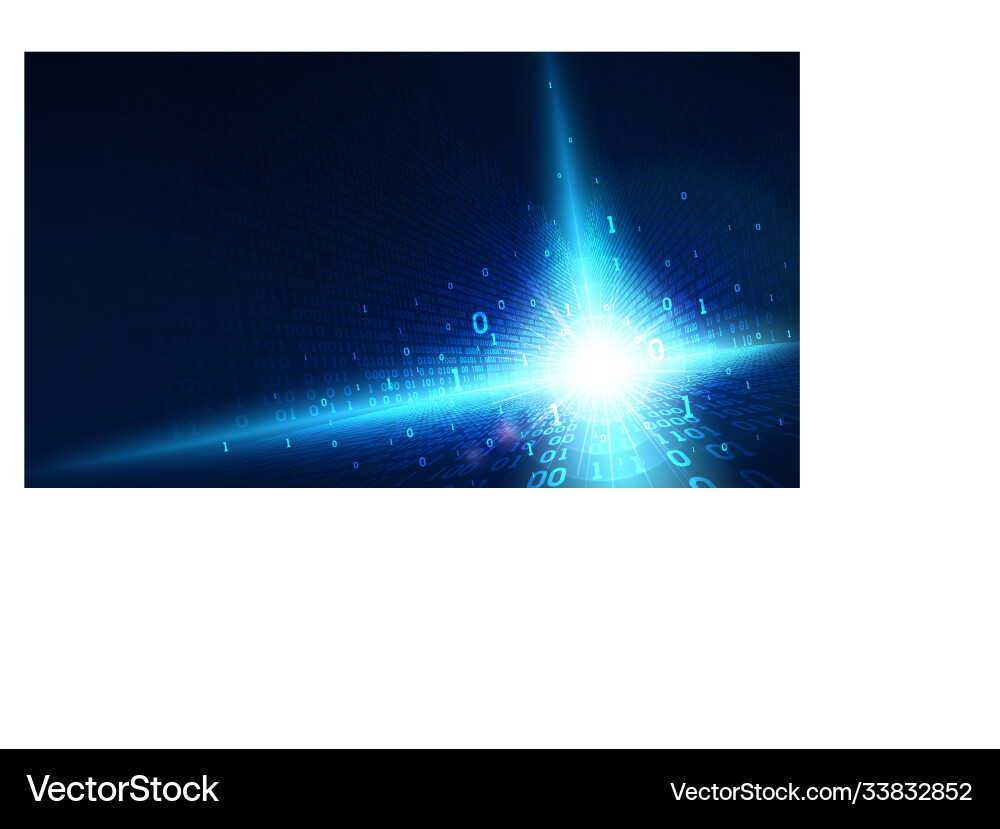 Binary code in abstract futuristic cyberspace Binary code in abstract futuristic cyberspace vector image