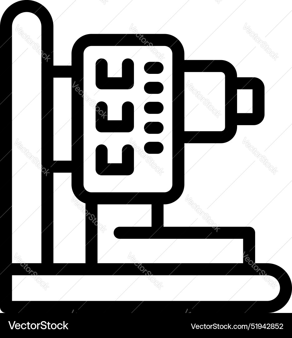 Cnc machine processing metal detail part icon Vector Image