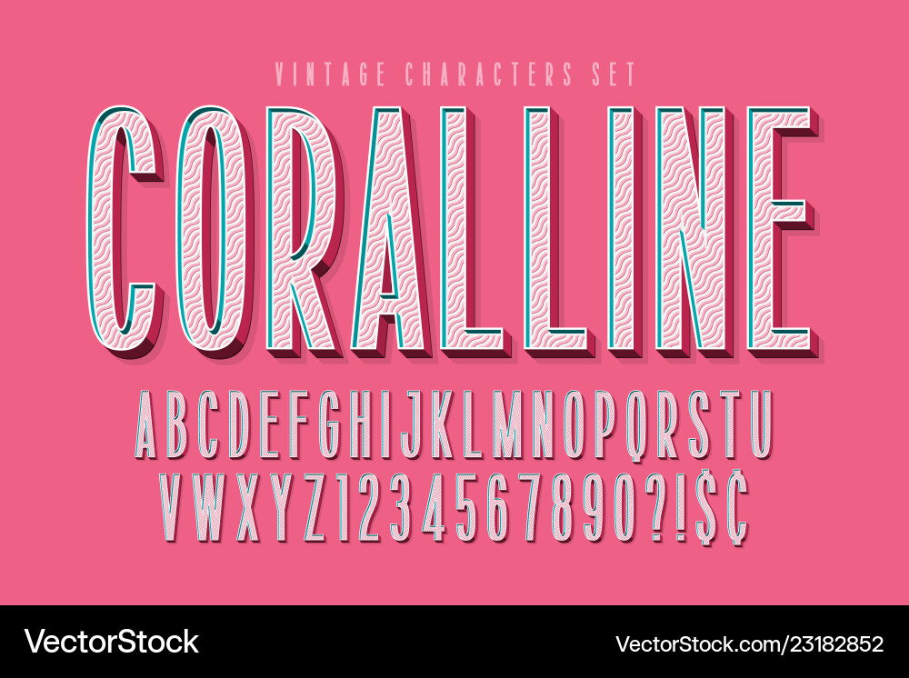 Condensed comical 3d display font design alphabet Condensed comical 3d display font design alphabet Vector Image