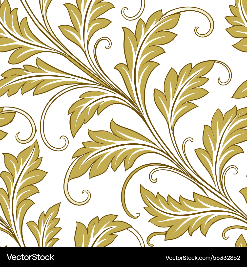 Create a seamless pattern with baroque scrollwork Create a seamless pattern with baroque scrollwork vector image