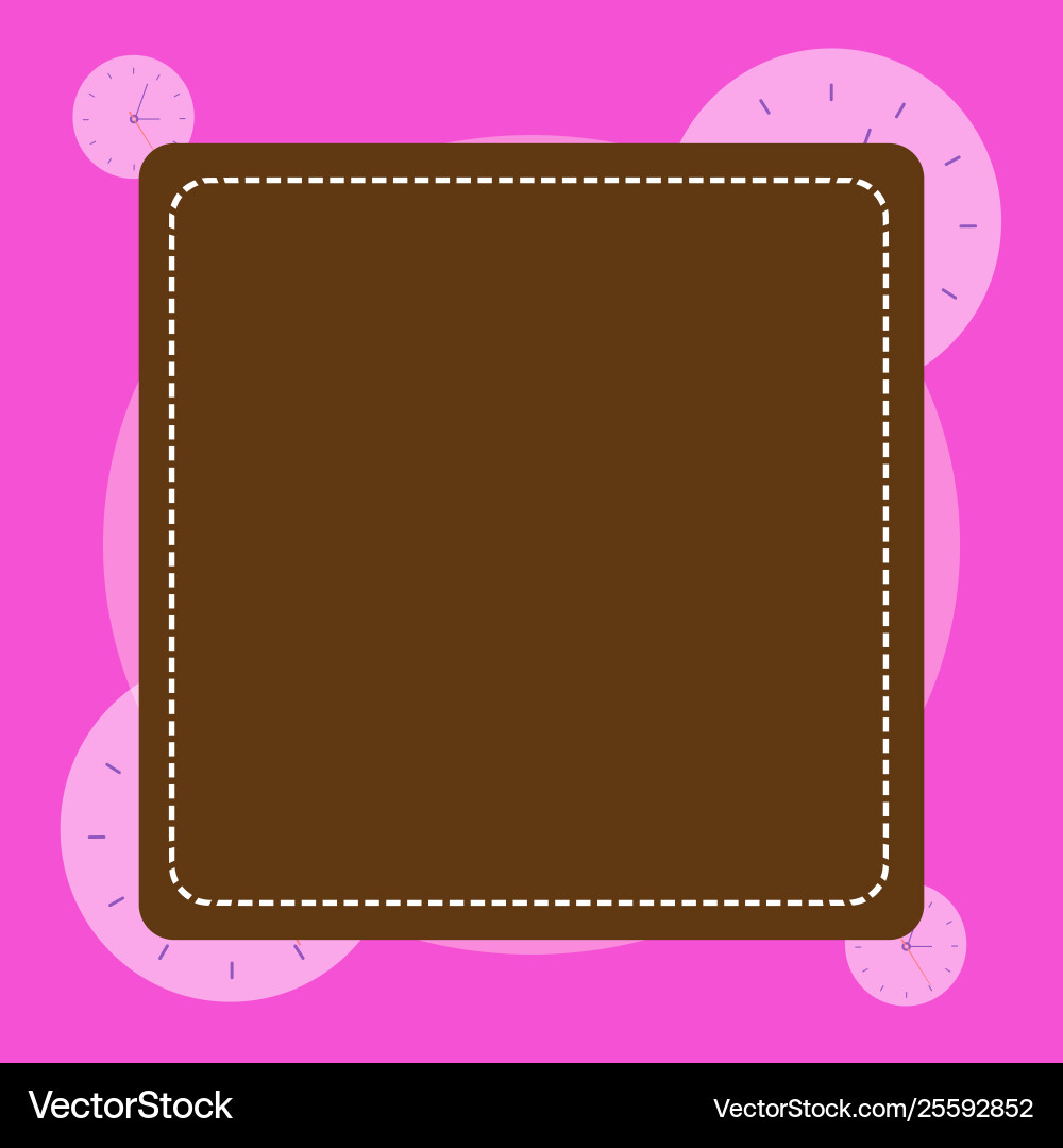 Dashed line blank square in color thin and thick vector image