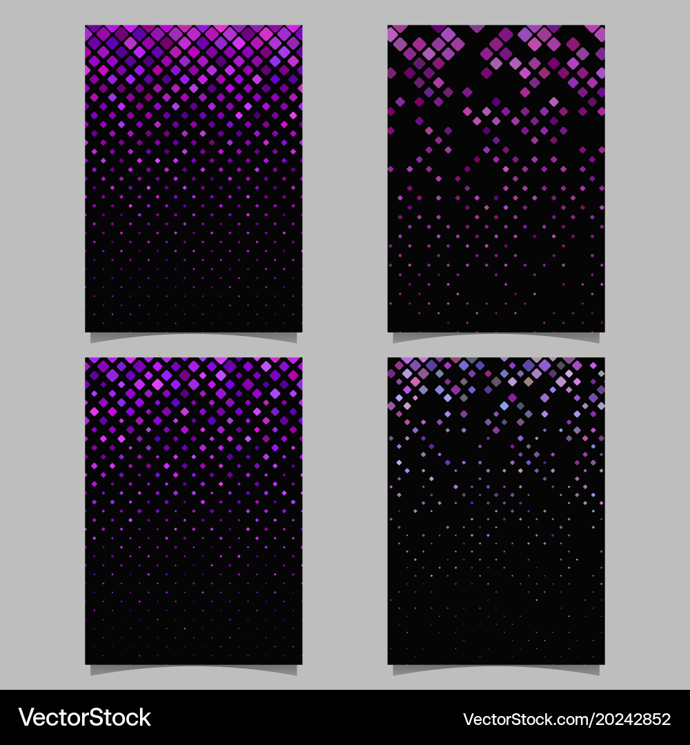 Diagonal square pattern flyer design - mosaic vector image