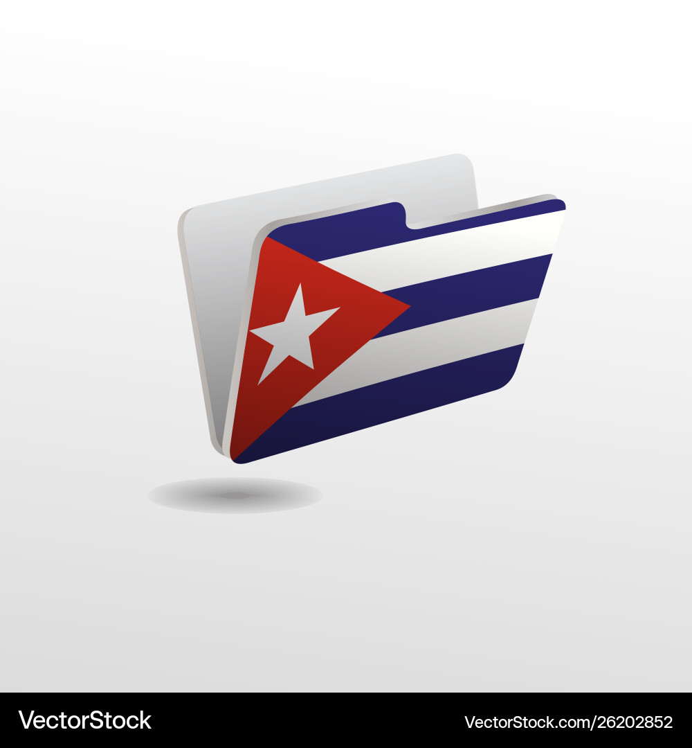 Folder with image flag cuba Folder with image flag cuba vector image