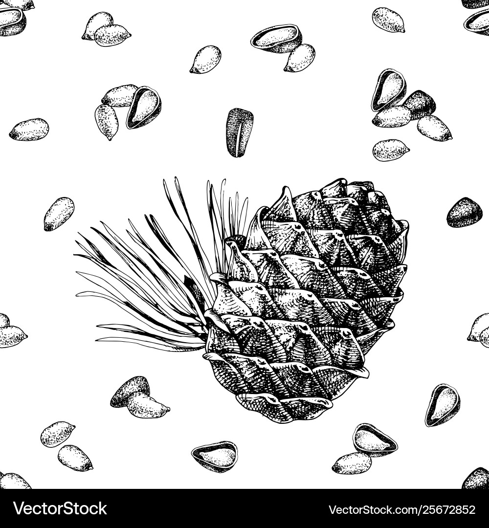 Hand Drawn Cedar Bump Pattern Vector Image