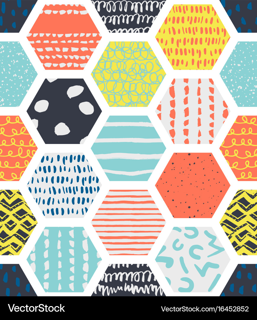 Honeycomb Seamless Pattern vector image