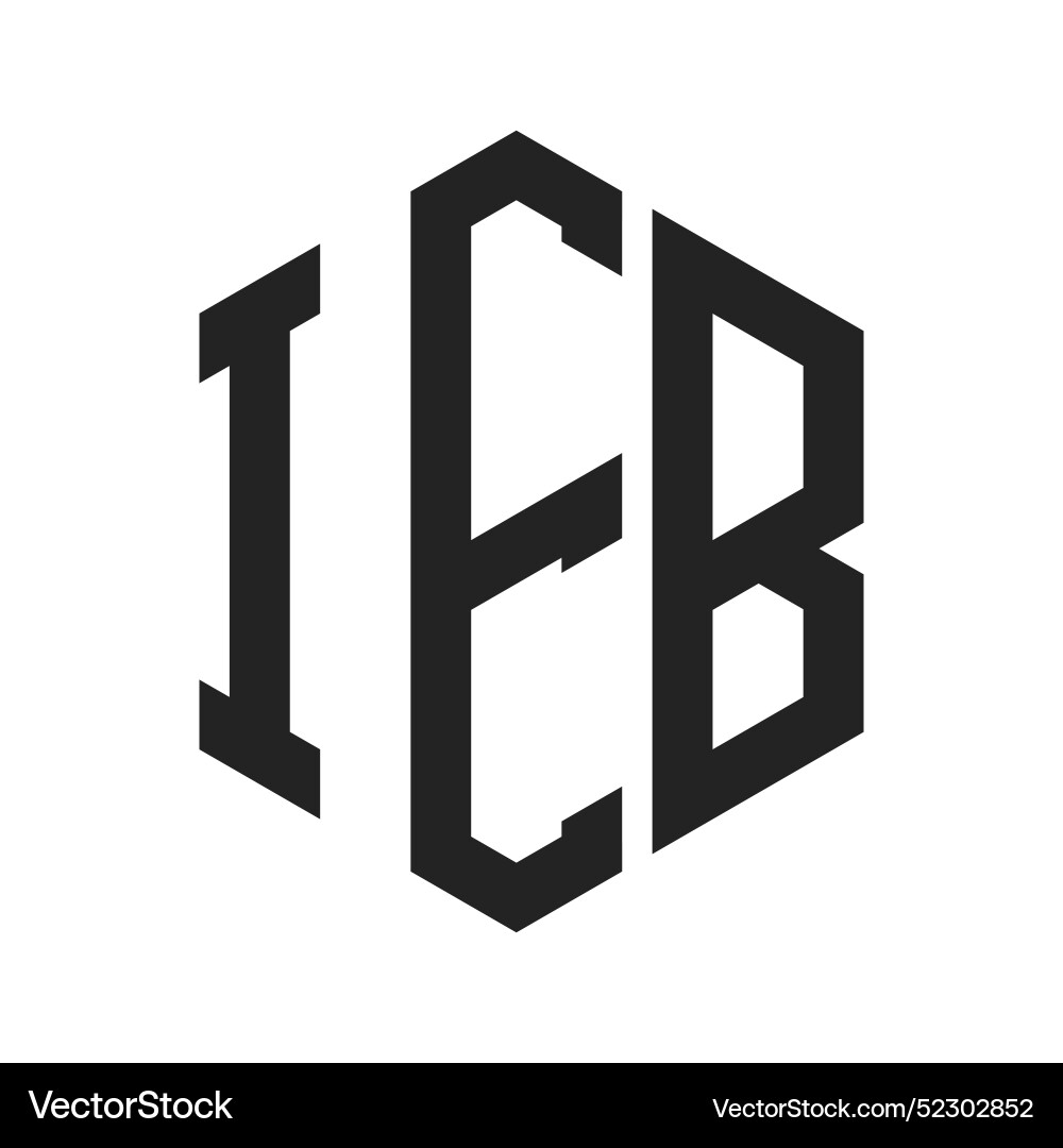Ieb logo design initial letter monogram Vector Image