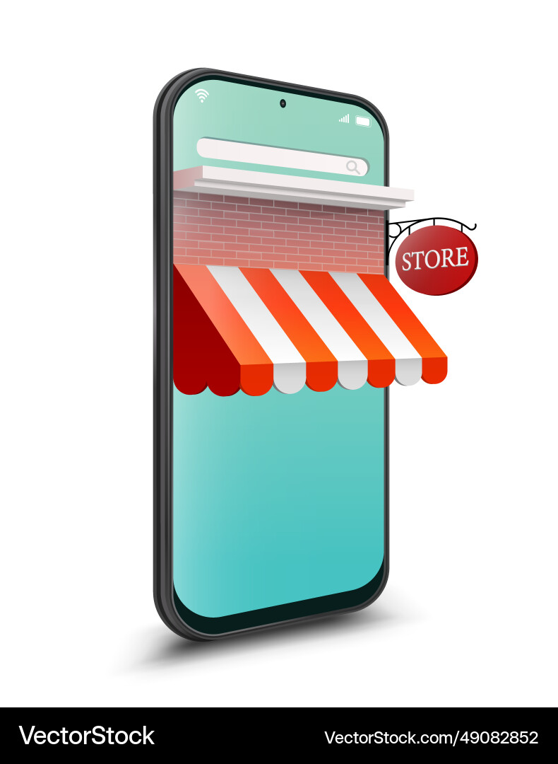 Mobile shopping application or website concept Mobile shopping application or website concept vector image