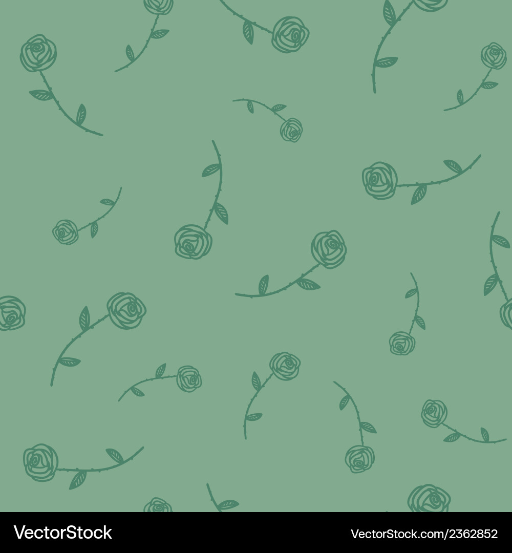 Roses seamless pattern sketch design elements vector image