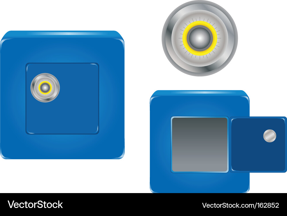 Safe with combination lock vector image