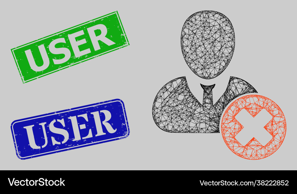 Scratched user imprints and hatched wrong Scratched user imprints and hatched wrong vector image