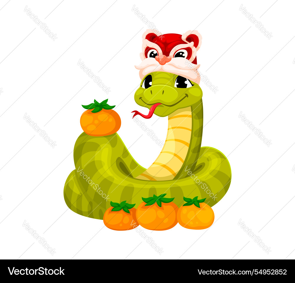 Süße asiatische Horoskop Schlange mit Urlaub Obst Geschenk Süße asiatische Horoskop Schlange mit Urlaub Obst Geschenk vektorbild