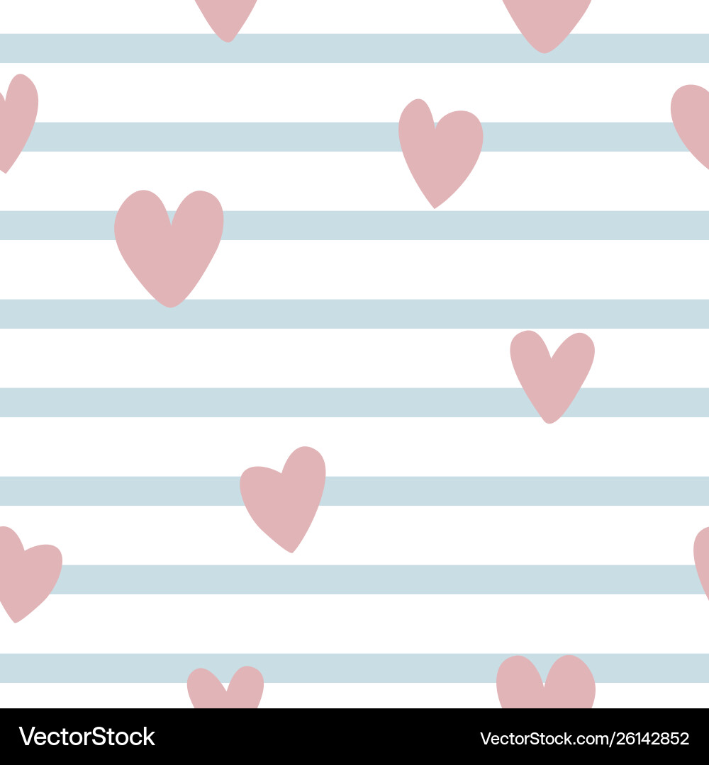 Seamleass pattern with simple hearts Seamleass pattern with simple hearts vector image