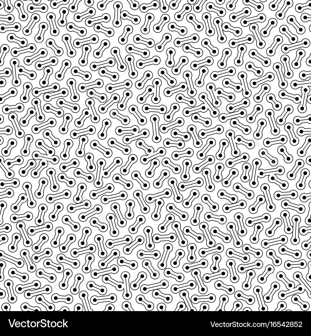Seamless pattern chaotic dots stitches lines vector image