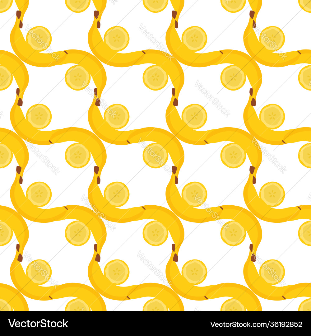 Seamless pattern with banana and slice Seamless pattern with banana and slice vector image