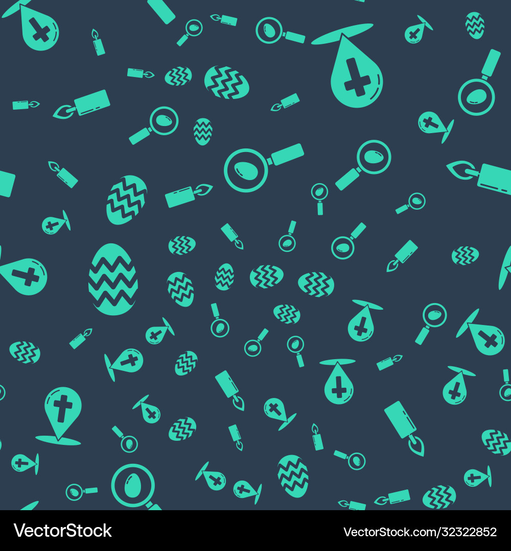 Set search and easter egg map pointer vector image