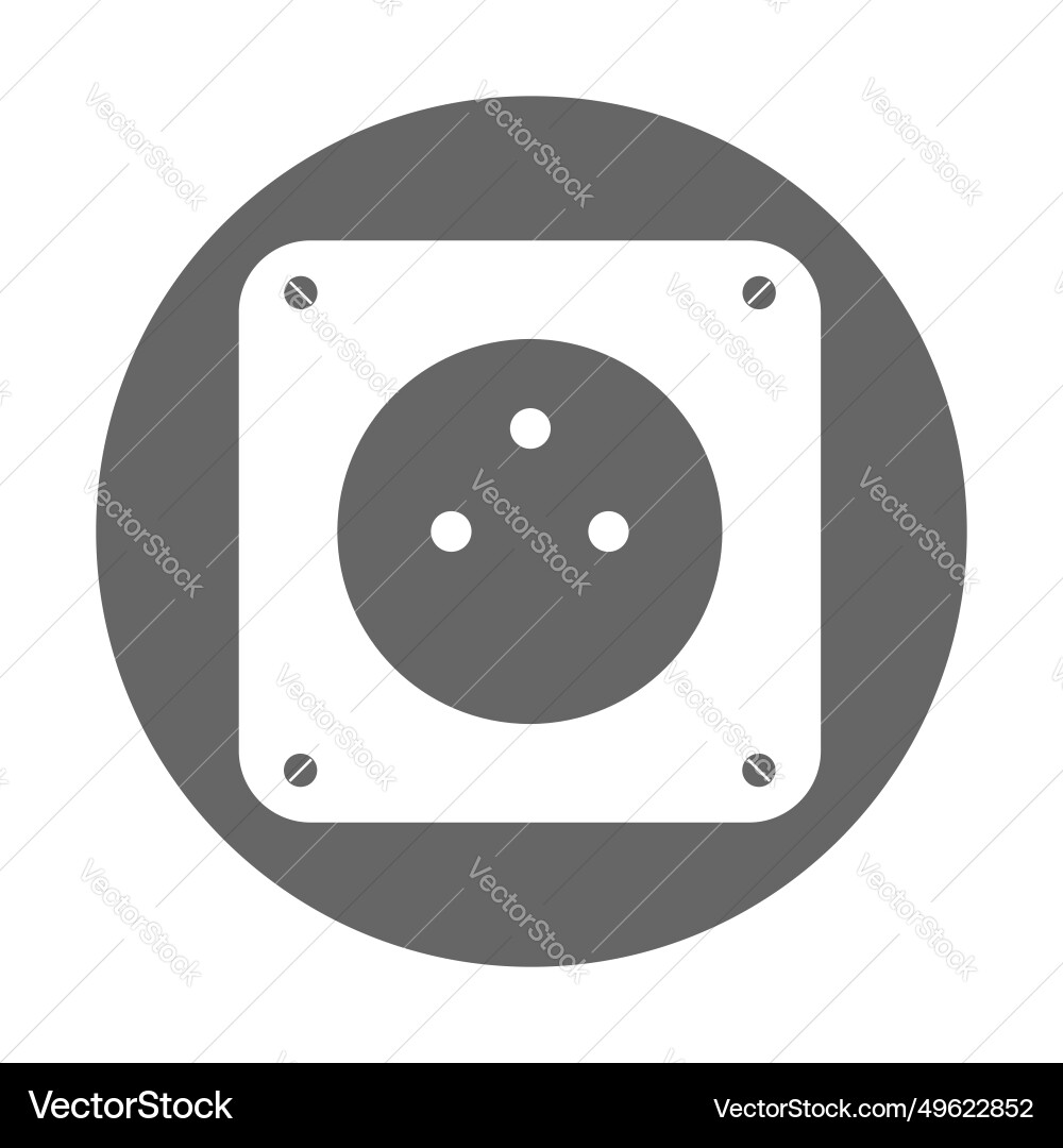 Simple of socket plug icon isolated on background Simple of socket plug icon isolated on background vector image