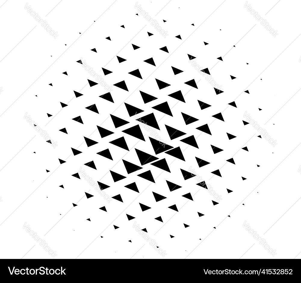 Triangle halftone texture pattern geometric Triangle halftone texture pattern geometric vector image