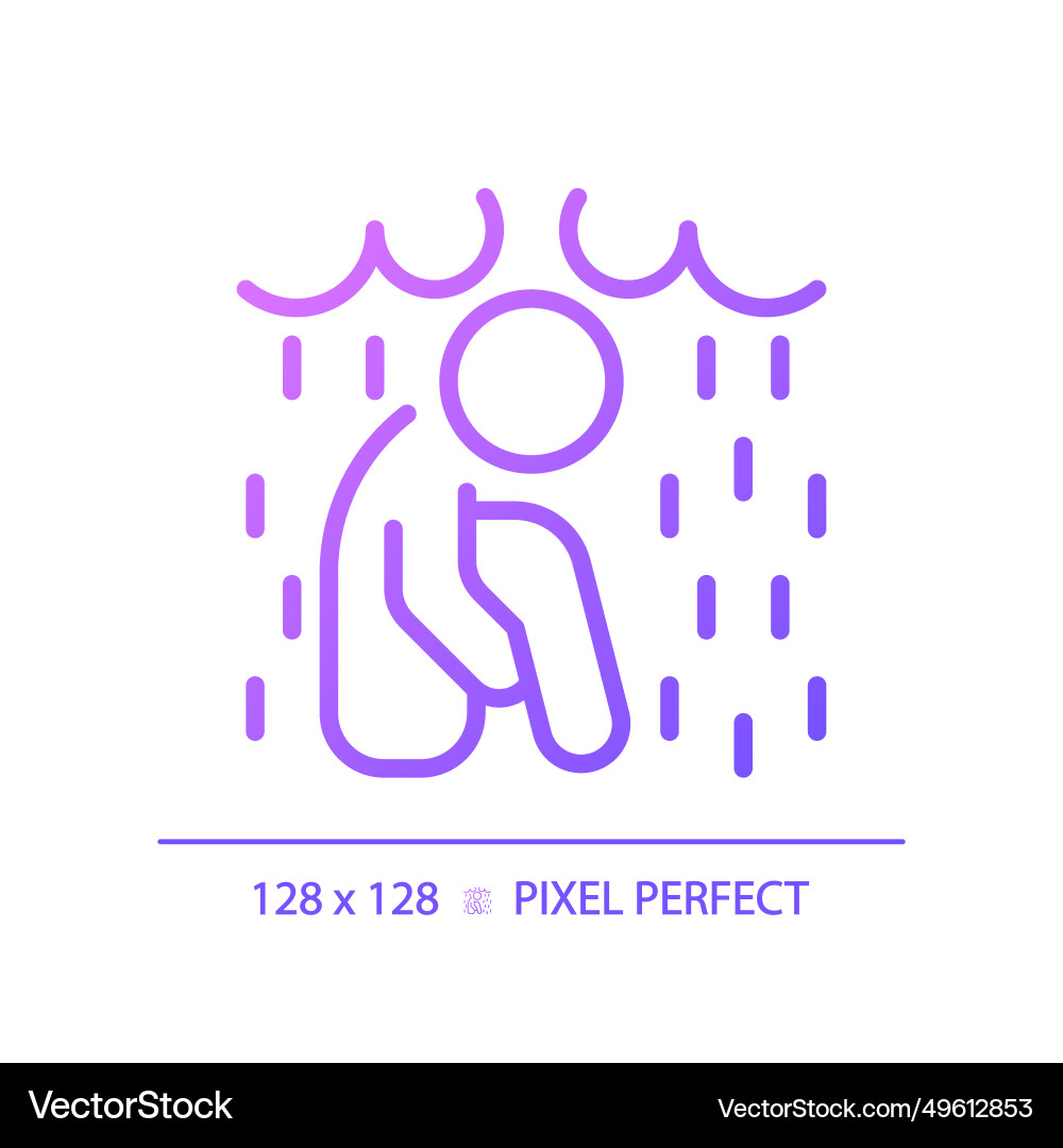 2d thin linear simple gradient despair icon 2d thin linear simple gradient despair icon vector image