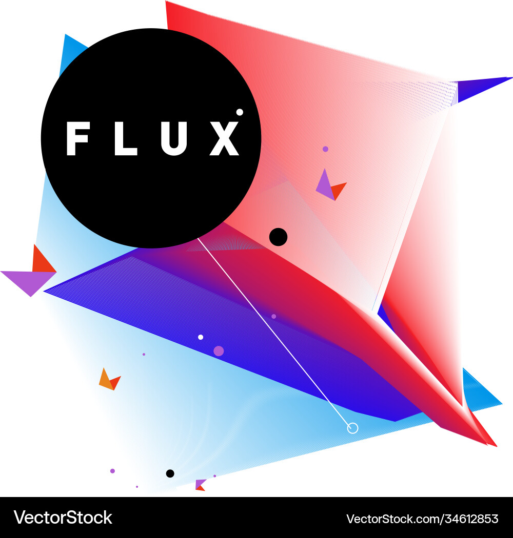 3d colorful wave background dynamic flux effect Vector Image