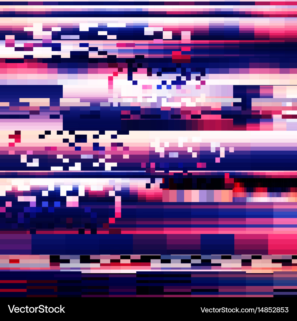 Abstract background with glitch effect vector image