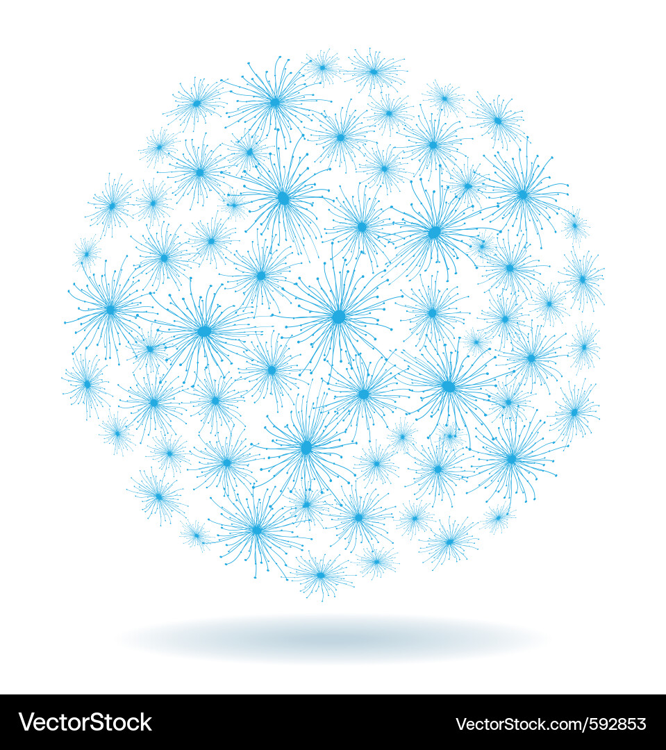Abstract Circle Bloom Vector Image