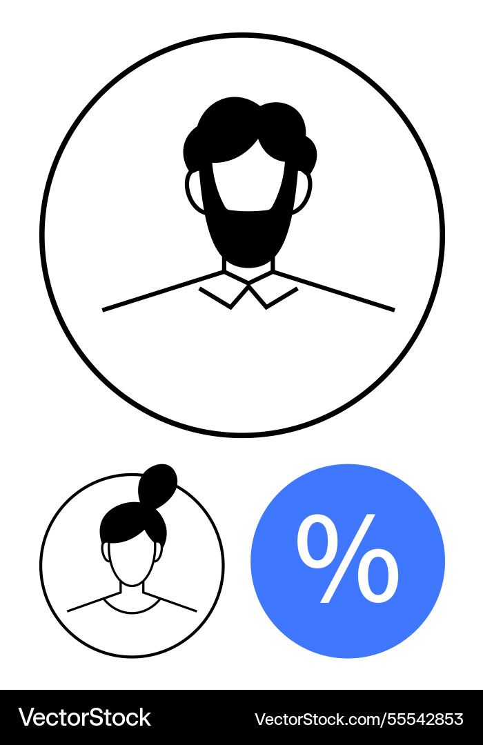 Abstract line drawings of a man woman Abstract line drawings of a man woman Vector Image
