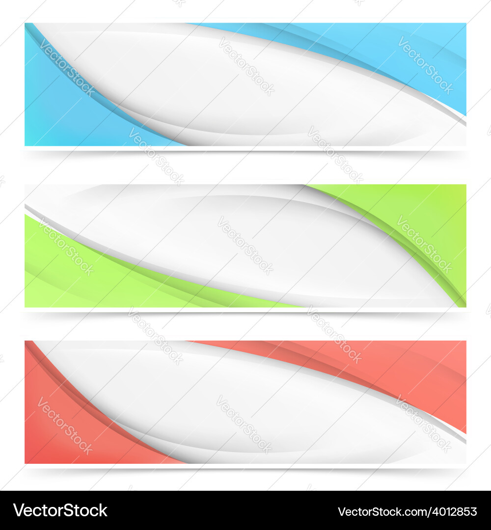Abstract Wave Header Collection vector image