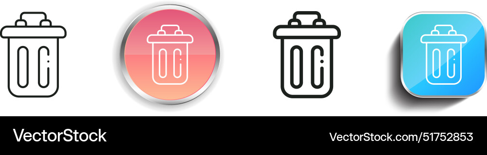 Basket icon thin linear regular and button style vector image