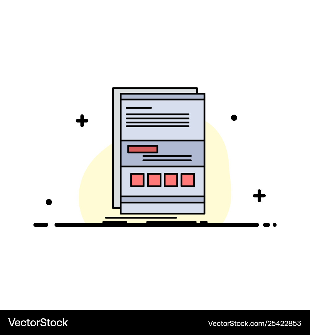 Browser dynamic internet page responsive flat Vector Image