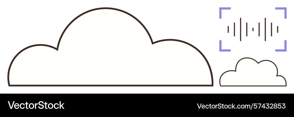 Cloud computing concept with data visualization Cloud computing concept with data visualization vector image