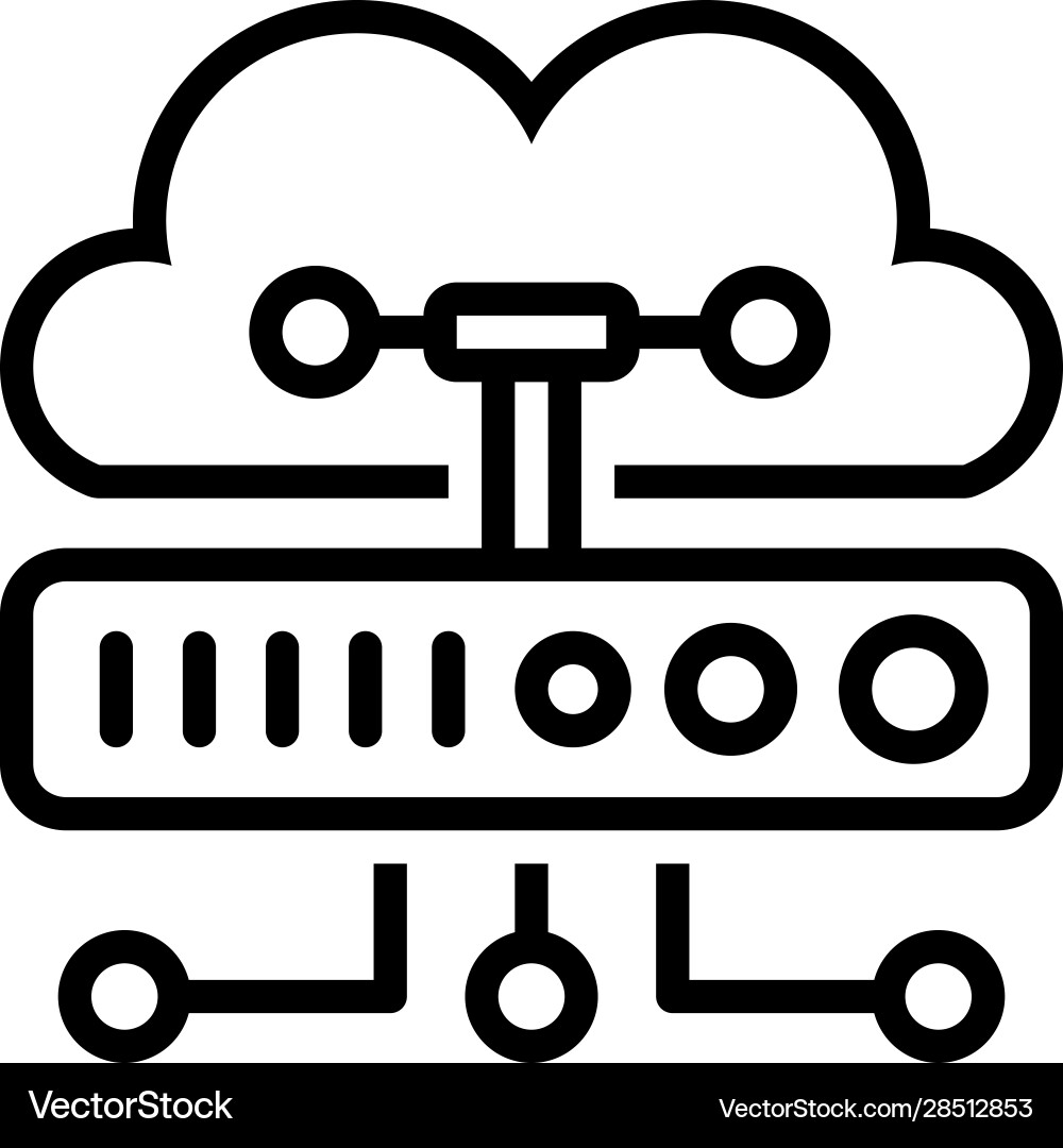 Cloud computing Vector Image