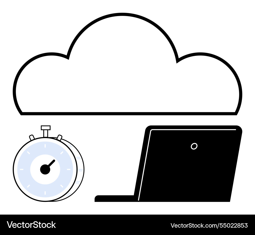 Cloud syncing and real-time data access Cloud syncing and real-time data access vector image