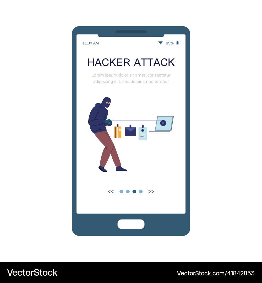 Computer fraud and personal security system Computer fraud and personal security system vector image