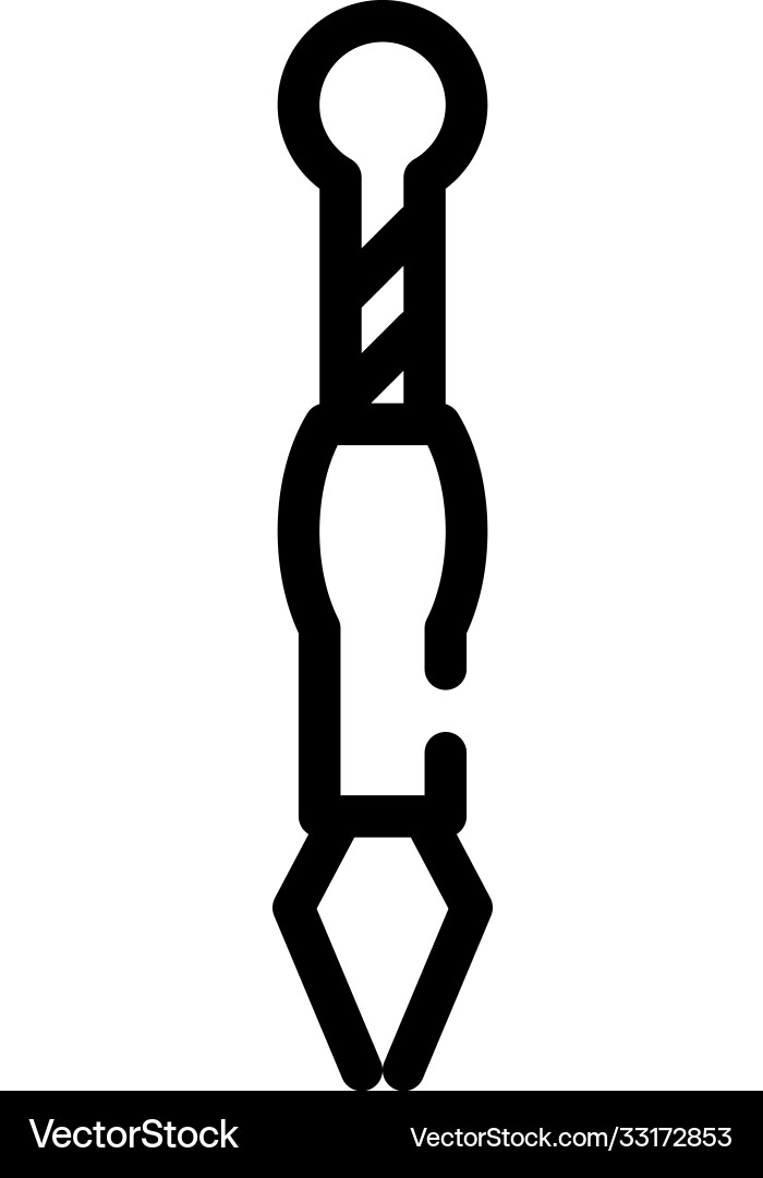Cord for play game with cat line icon Vector Image