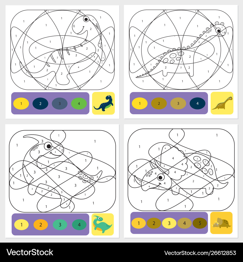 Cute dino coloring page for kids puzzle Cute dino coloring page for kids puzzle vector image