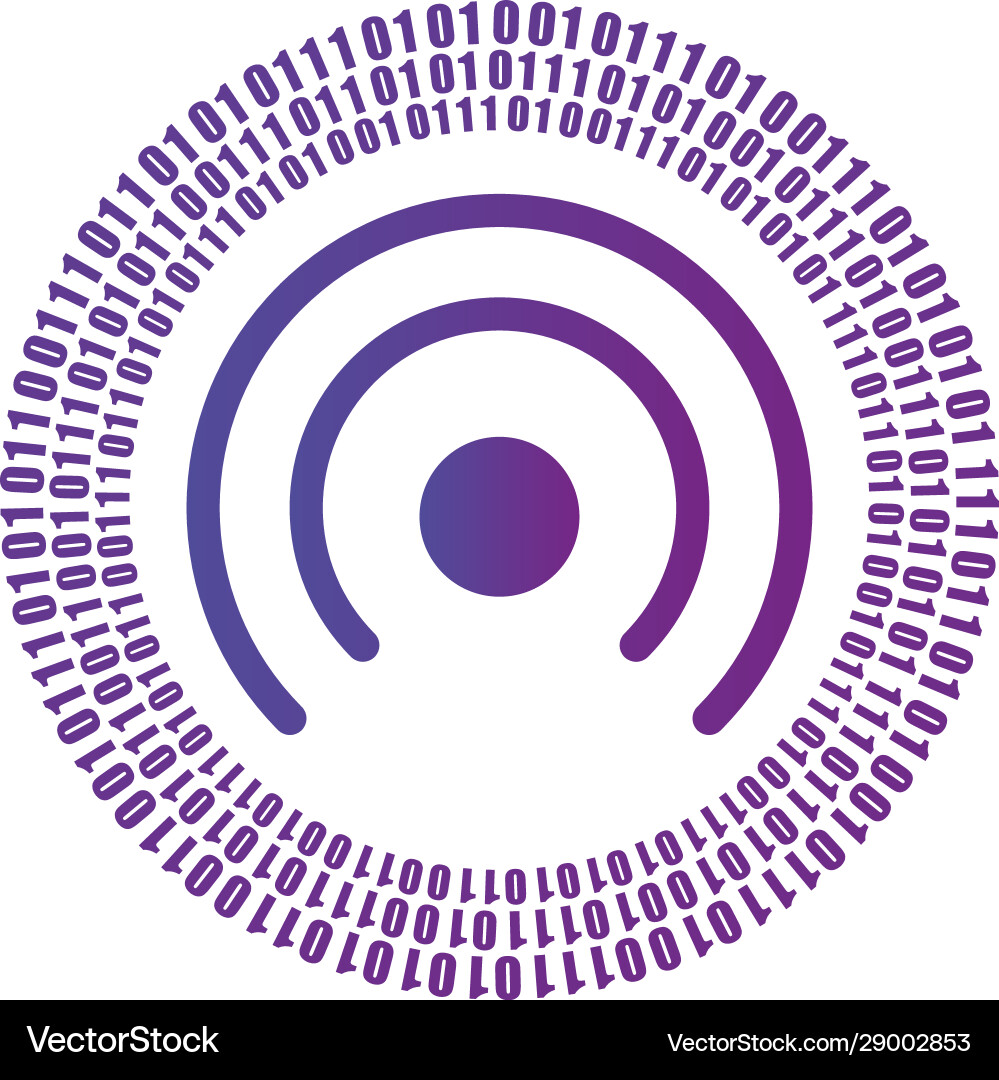 Digital zero and one number or binary code around Digital zero and one number or binary code around Vector Image