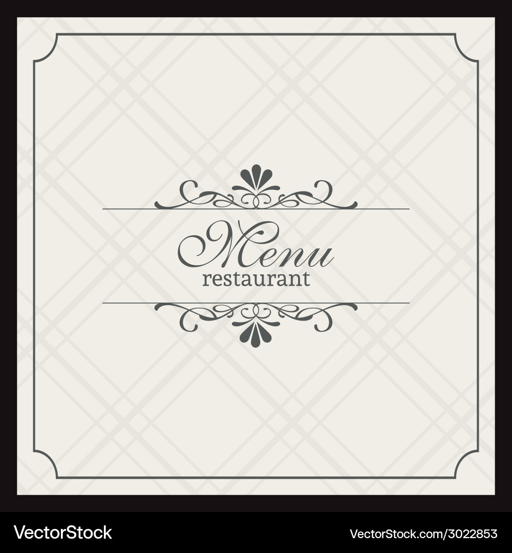 Elegant Menu Background with Decorative Elements vector image