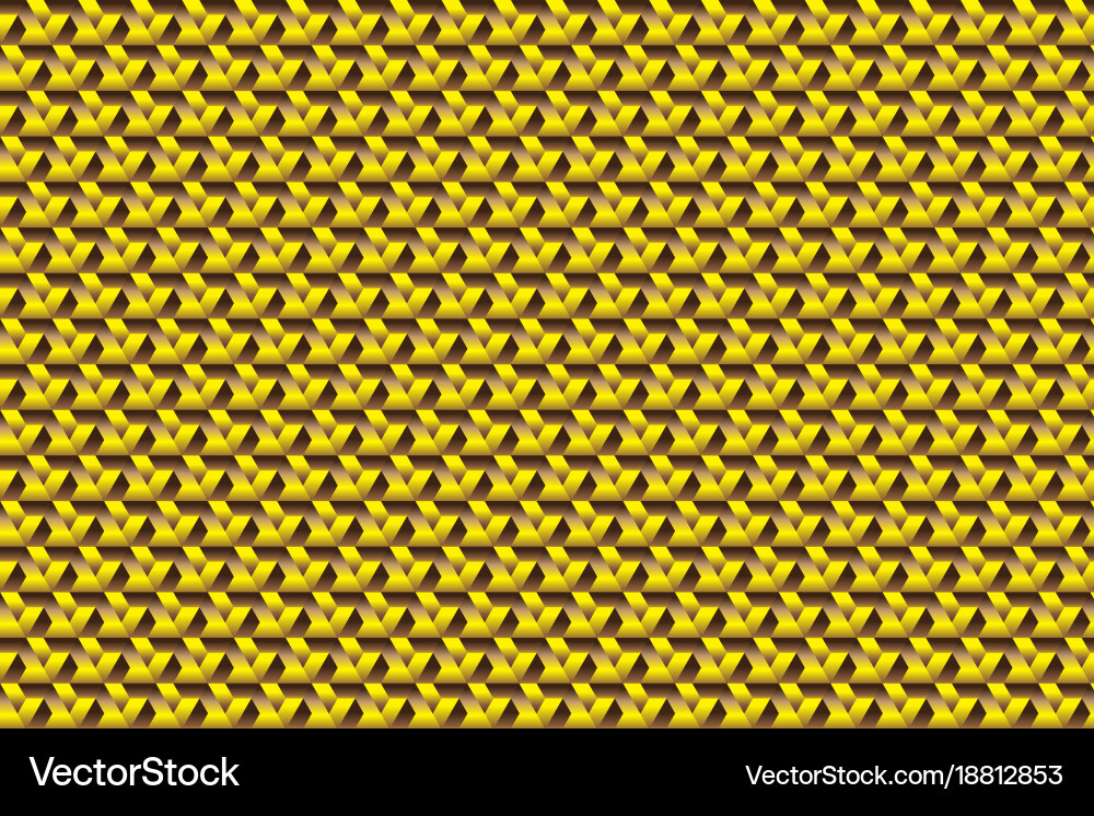 Gold hexagon mesh pattern Vector Image