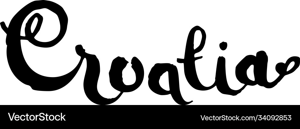 Grunge hand lettering croatia on white Grunge hand lettering croatia on white Vector Image