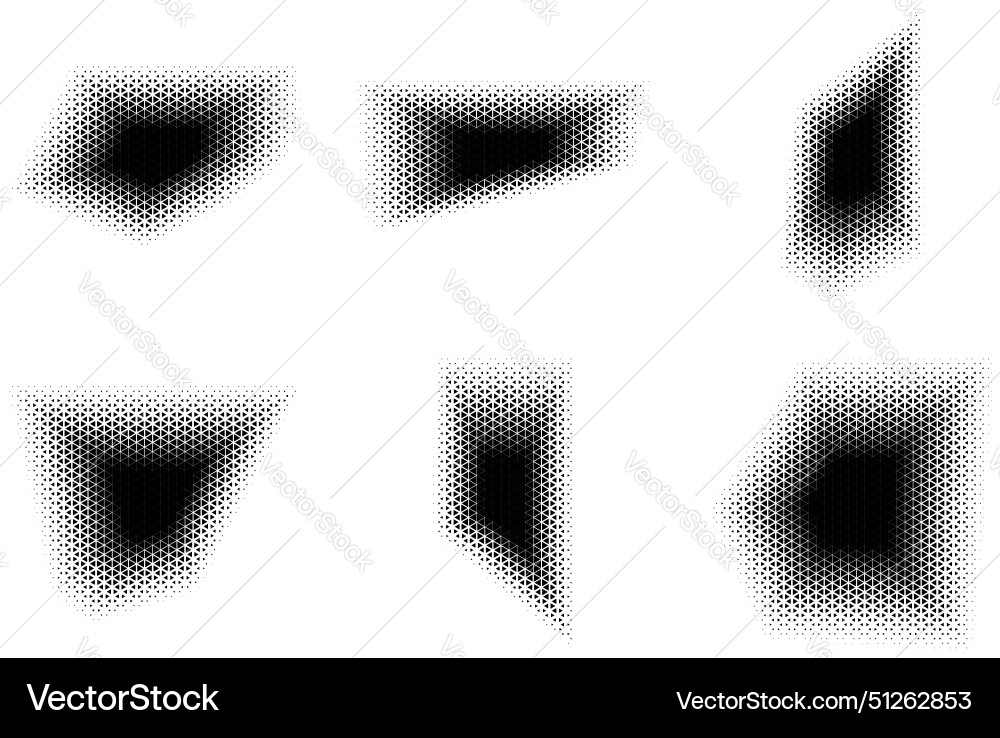 Halftone triangle pattern reprographic technique vector image